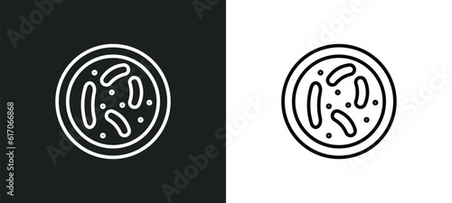 parasites line icon in white and black colors. parasites flat vector icon from parasites collection for web, mobile apps and ui.