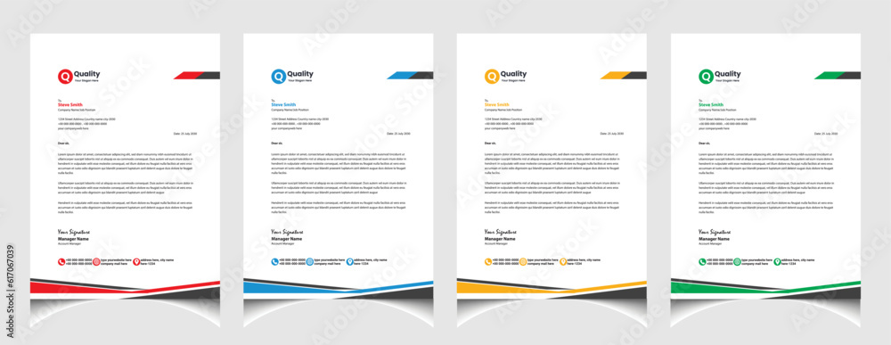 Creative business letterhead template design with a4 size. Minimalist professional letterhead layout. Creative business letterhead template design with a4 size. Minimalist professional letterhead layout.
