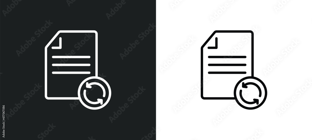 recycled paper line icon in white and black colors. recycled paper flat vector icon from recycled paper collection for web, mobile apps and ui. recycled paper line icon in white and black colors. recycled paper flat vector icon from recycled paper collection for web, mobile apps and ui.