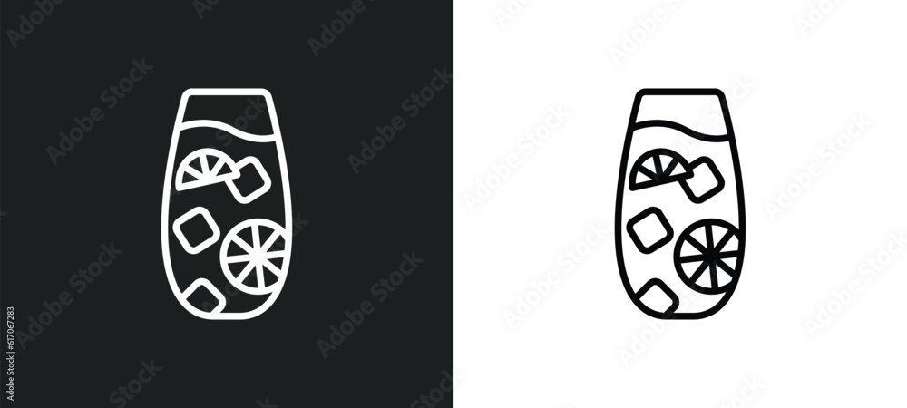Εκτύπωση καμβά tom collins line icon in white and black colors