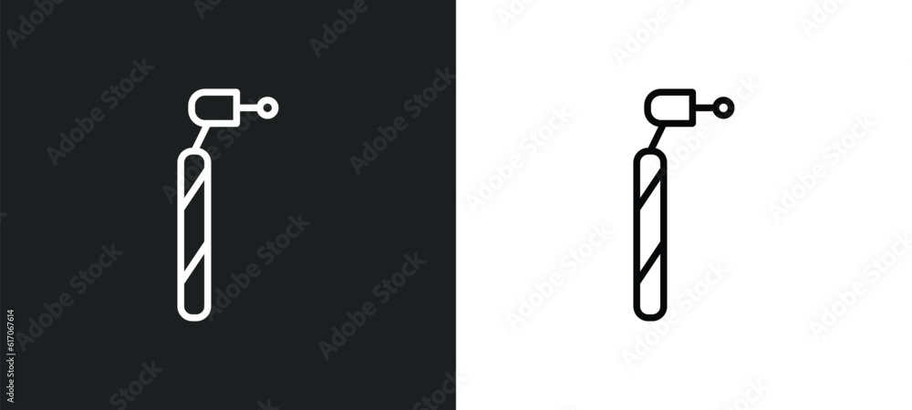 custom made wallpaper toronto digitaldentists drill tool line icon in white and black colors. dentists drill tool flat vector icon from dentists drill tool collection for web, mobile apps and ui.