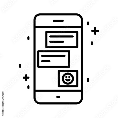 Mobile phone icon. App icon.