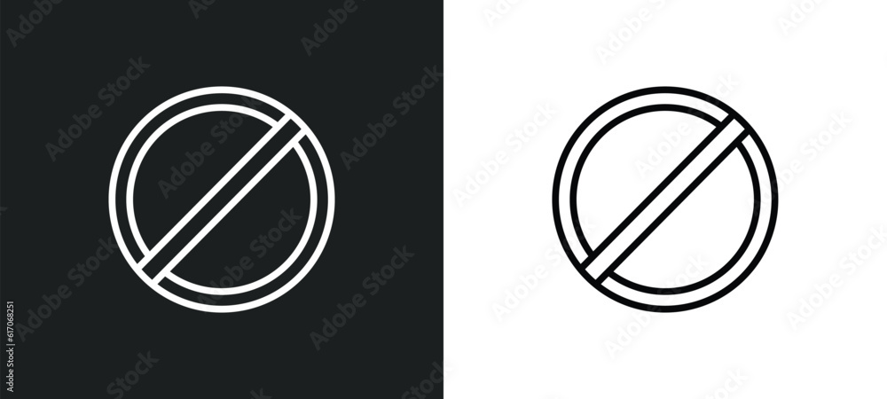 stopping line icon in white and black colors. stopping flat vector icon from stopping collection for web, mobile apps and ui. stopping line icon in white and black colors. stopping flat vector icon from stopping collection for web, mobile apps and ui.