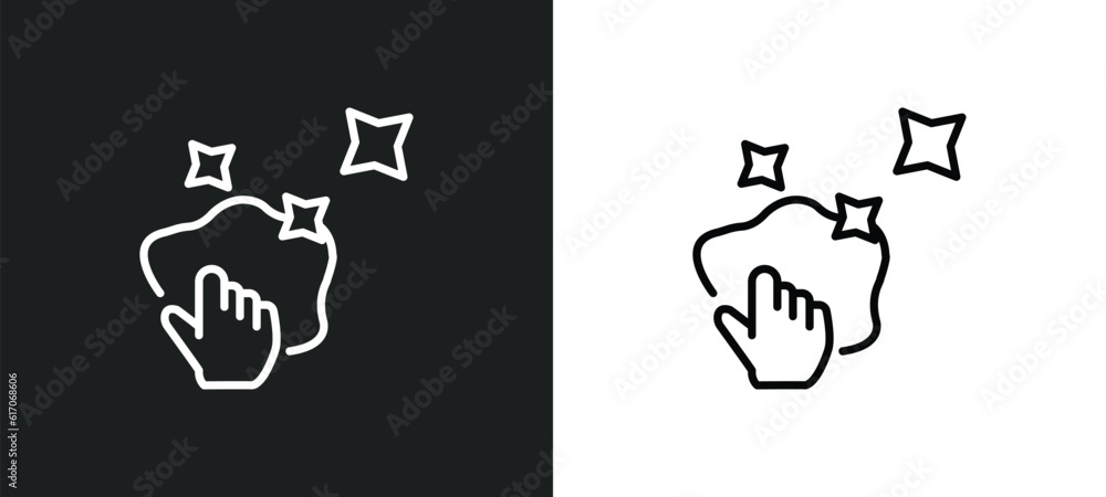 Φωτογραφία neat line icon in white and black colors