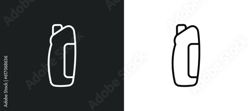 solvent line icon in white and black colors. solvent flat vector icon from solvent collection for web, mobile apps and ui. photo