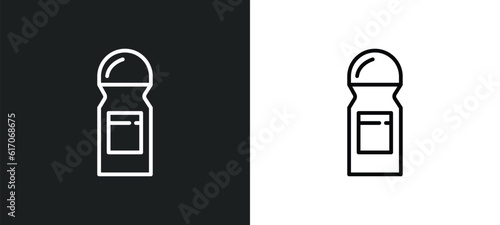 deodorizer line icon in white and black colors. deodorizer flat vector icon from deodorizer collection for web, mobile apps and ui.