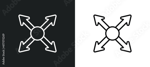 resize line icon in white and black colors. resize flat vector icon from resize collection for web  mobile apps and ui.