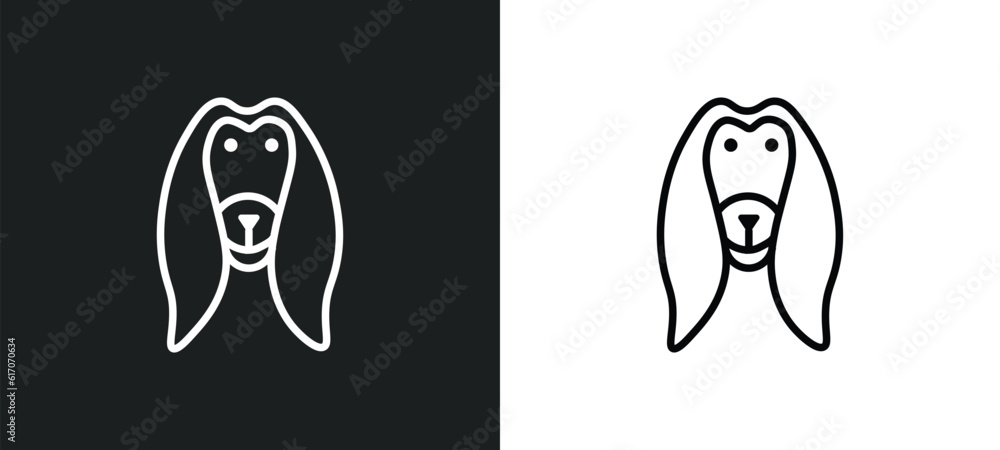 afghan hound line icon in white and black colors. afghan hound flat vector icon from afghan hound collection for web, mobile apps and ui. afghan hound line icon in white and black colors. afghan hound flat vector icon from afghan hound collection for web, mobile apps and ui.