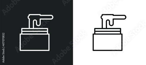 wax line icon in white and black colors. wax flat vector icon from wax collection for web, mobile apps and ui.