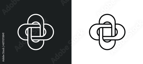 hypocrisy line icon in white and black colors. hypocrisy flat vector icon from hypocrisy collection for web, mobile apps and ui.