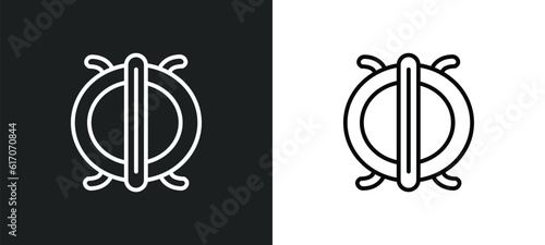 perseverance line icon in white and black colors. perseverance flat vector icon from perseverance collection for web, mobile apps and ui.