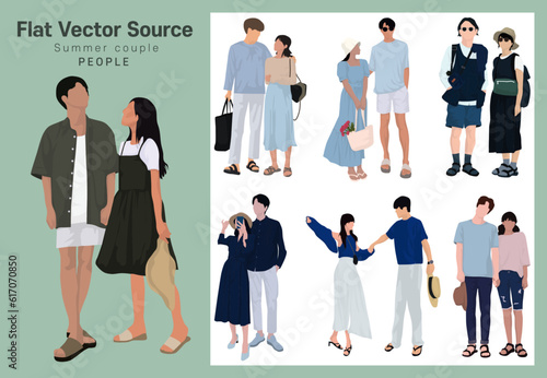 A collection of silhouette sauces for newlyweds who enjoy sightseeing in summer couple date course couple look