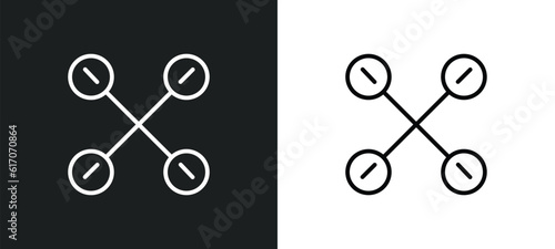 gods guidance line icon in white and black colors. gods guidance flat vector icon from gods guidance collection for web, mobile apps and ui.