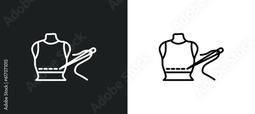clo line icon in white and black colors. clo flat vector icon from clo collection for web, mobile apps and ui.