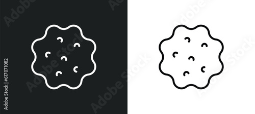 snow ball line icon in white and black colors. snow ball flat vector icon from snow ball collection for web, mobile apps and ui.