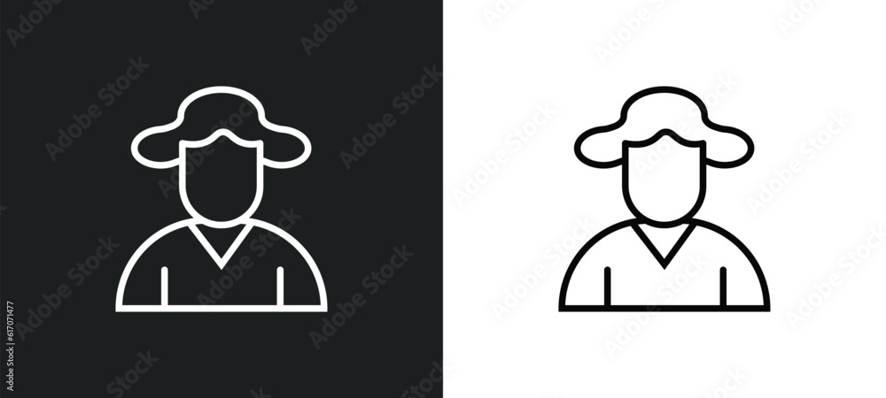 george washington line icon in white and black colors. george washington flat vector icon from george washington collection for web, mobile apps and ui. george washington line icon in white and black colors. george washington flat vector icon from george washington collection for web, mobile apps and ui.