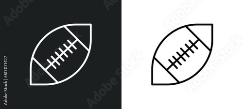 rugby line icon in white and black colors. rugby flat vector icon from rugby collection for web, mobile apps and ui.