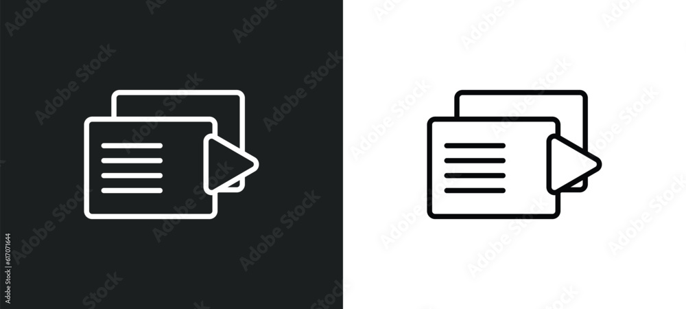 play files line icon in white and black colors. play files flat vector icon from play files collection for web, mobile apps and ui. play files line icon in white and black colors. play files flat vector icon from play files collection for web, mobile apps and ui.