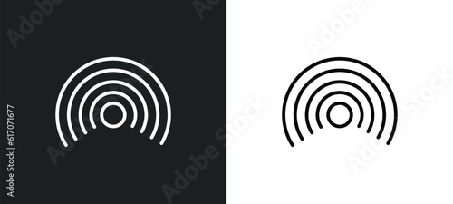 wi-fi line icon in white and black colors. wi-fi flat vector icon from wi-fi collection for web, mobile apps and ui.