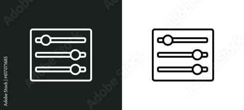 tings interface line icon in white and black colors. tings interface flat vector icon from tings interface collection for web, mobile apps and ui.