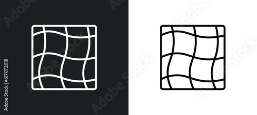 mesh line icon in white and black colors. mesh flat vector icon from mesh collection for web, mobile apps and ui.