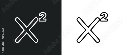 superscript line icon in white and black colors. superscript flat vector icon from superscript collection for web, mobile apps and ui.