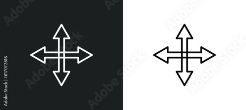 movement line icon in white and black colors. movement flat vector icon from movement collection for web, mobile apps and ui.
