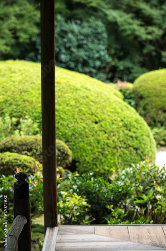京都 初夏の詩仙堂を彩る新緑の庭と涼しげな縁側