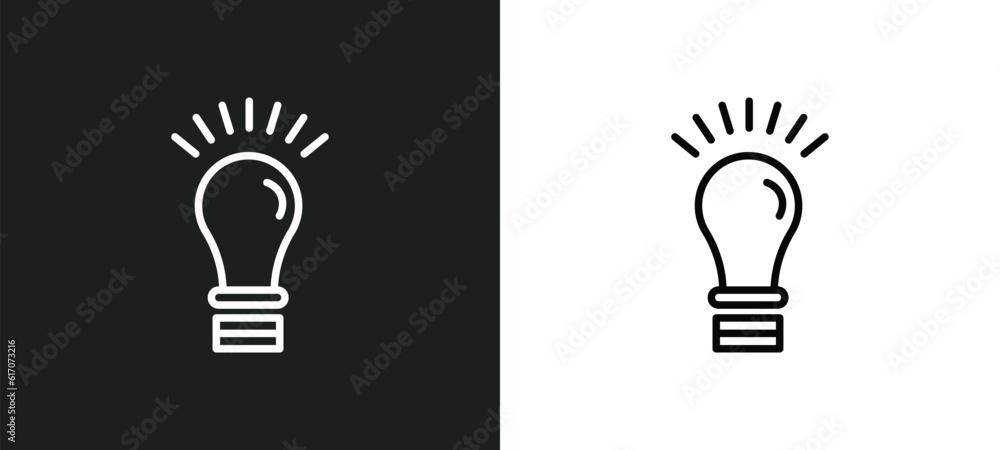 ideas line icon in white and black colors. ideas flat vector icon from ideas collection for web, mobile apps and ui. ideas line icon in white and black colors. ideas flat vector icon from ideas collection for web, mobile apps and ui.