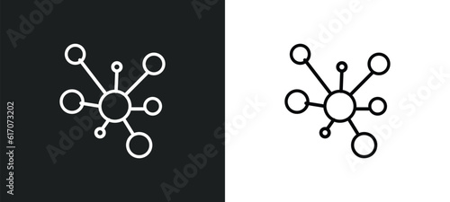 conection line icon in white and black colors. conection flat vector icon from conection collection for web, mobile apps and ui. photo