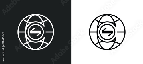 internet traffic line icon in white and black colors. internet traffic flat vector icon from internet traffic collection for web, mobile apps and ui.