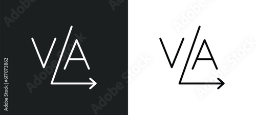 kerning line icon in white and black colors. kerning flat vector icon from kerning collection for web, mobile apps and ui.