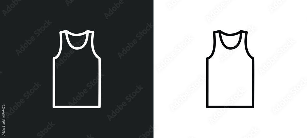 sleeveless line icon in white and black colors. sleeveless flat vector icon from sleeveless collection for web, mobile apps and ui. sleeveless line icon in white and black colors. sleeveless flat vector icon from sleeveless collection for web, mobile apps and ui.