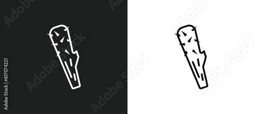 club line icon in white and black colors. club flat vector icon from club collection for web, mobile apps and ui.