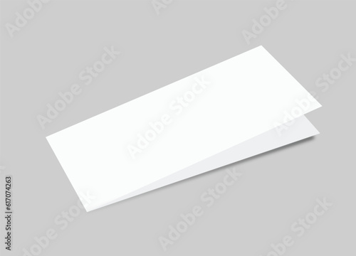 Horizontal dl leaflet blank mockup