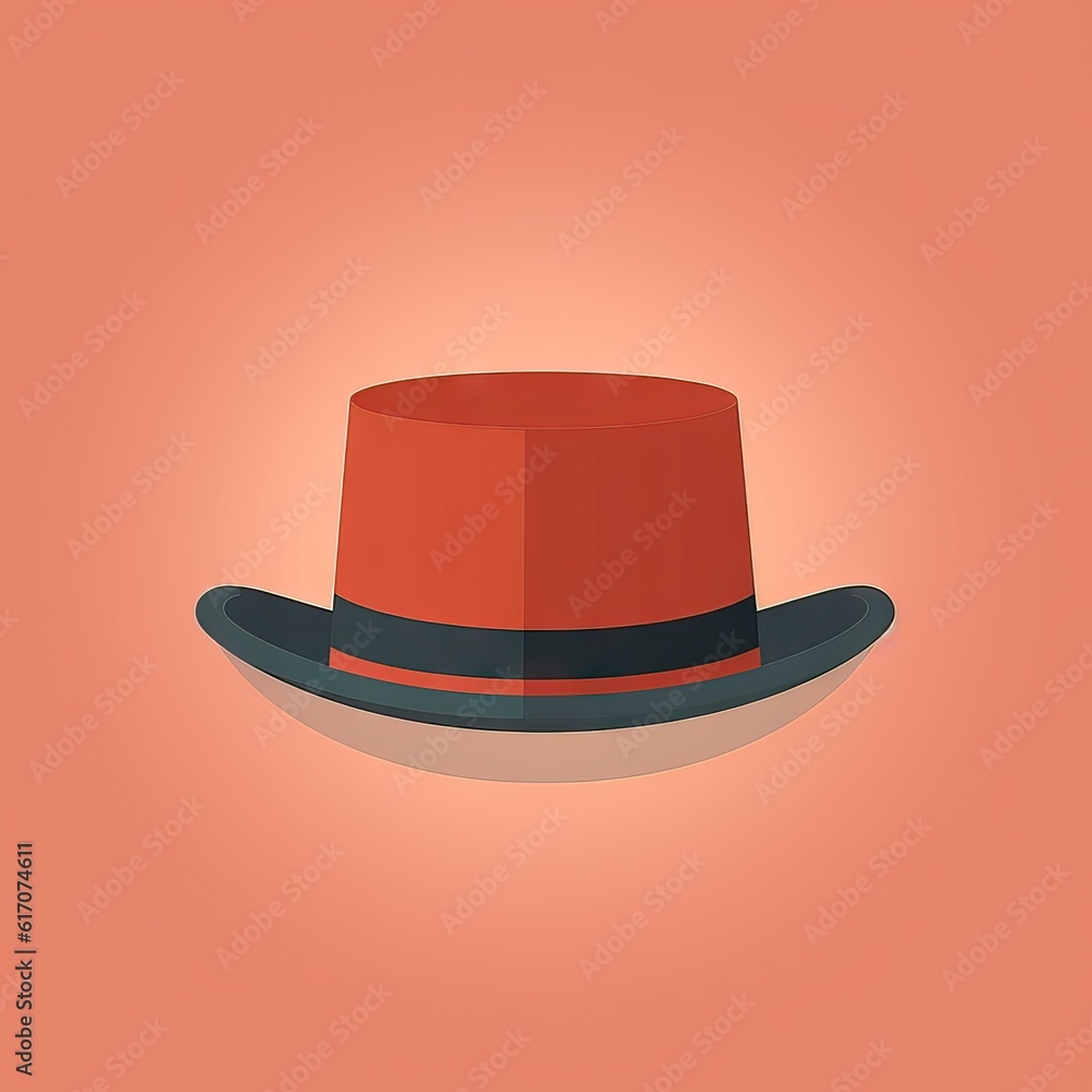 A classic icon representing a gentleman's hat, symbolizing elegance, style, and sophistication. Generative AI. A classic icon representing a gentleman's hat, symbolizing elegance, style, and sophistication. Generative AI.