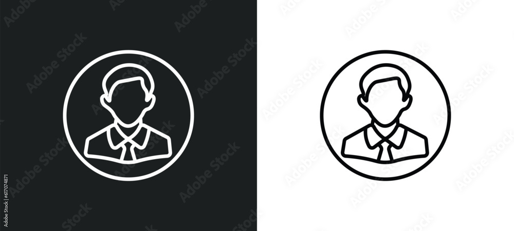 user avatar line icon in white and black colors. user avatar flat vector icon from user avatar collection for web, mobile apps and ui. user avatar line icon in white and black colors. user avatar flat vector icon from user avatar collection for web, mobile apps and ui.