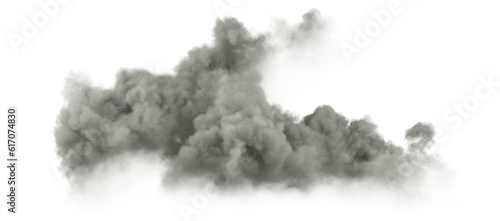 Fotografia Carbon pollution realistic clouds cutout transparent backgrounds 3d render png