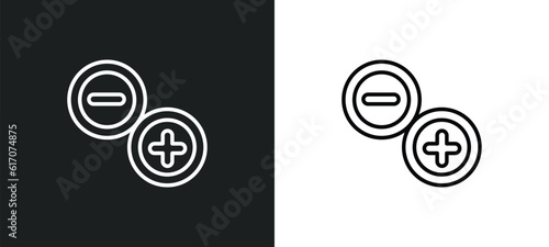 pros and cons line icon in white and black colors. pros and cons flat vector icon from pros cons collection for web, mobile apps ui.