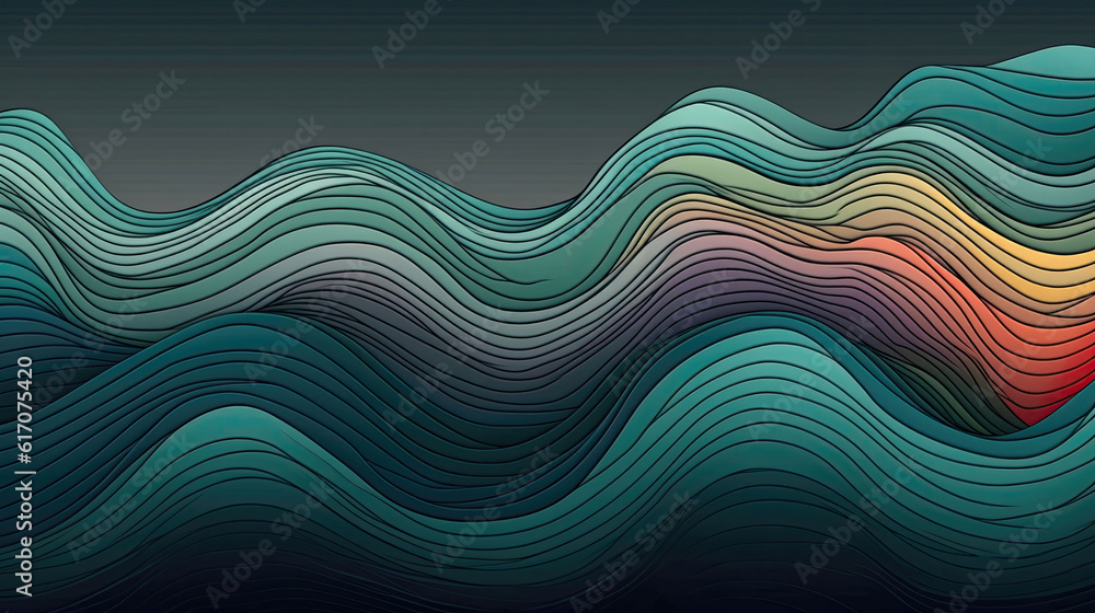 abstract waves shapes background. template for designers. Generative AI abstract waves shapes background. template for designers. Generative AI