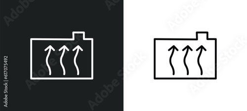 engine coolant line icon in white and black colors. engine coolant flat vector icon from engine coolant collection for web, mobile apps and ui.