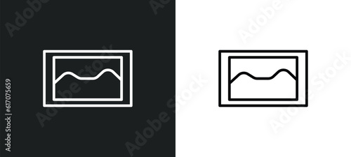 foto line icon in white and black colors. foto flat vector icon from foto collection for web, mobile apps and ui.
