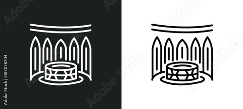 turkish bath line icon in white and black colors. turkish bath flat vector icon from turkish bath collection for web, mobile apps and ui.