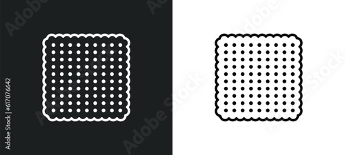 matzo line icon in white and black colors. matzo flat vector icon from matzo collection for web, mobile apps and ui.