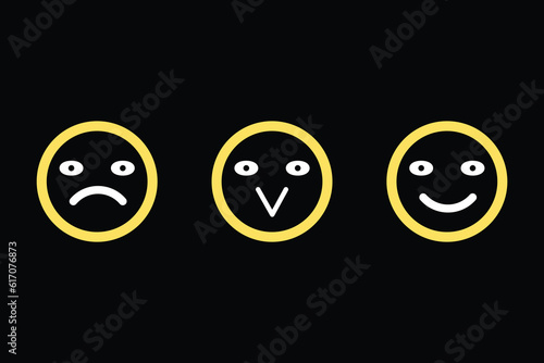 Modern Smiley face vector icon. Smile Icon in trendy flat style isolated on white background. Happy face, smiley face icons.