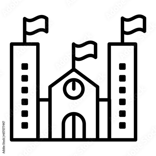 School building icon