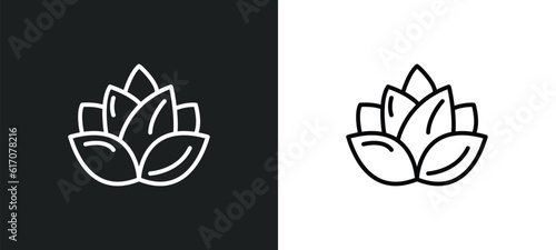 loto line icon in white and black colors. loto flat vector icon from loto collection for web, mobile apps and ui.