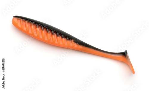  Side view of silicone soft fishing lure photo