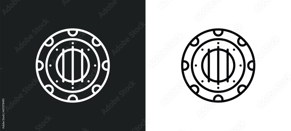 submarine window line icon in white and black colors. submarine window flat vector icon from submarine window collection for web, mobile apps and ui. submarine window line icon in white and black colors. submarine window flat vector icon from submarine window collection for web, mobile apps and ui.