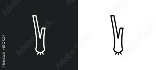 lemongrass line icon in white and black colors. lemongrass flat vector icon from lemongrass collection for web  mobile apps and ui.